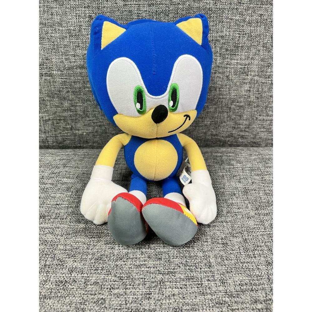 Sonic the Hedgehog 12" Plush Stuffed Toy Hanging Loop 2018 Toy Factory Sega